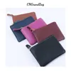 customed Initial Letters Genuine Pebble Leather Ladies Mini Zipper Coin Purse Men's Wallet Card Holder Portable Coin Bag I1xs#