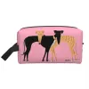 Greyhound Dog Cosmetic Bag Women Kawaii Big Pojemność Głowa Rest Brindle Hound Makeup Case Beauty Storage Toalet