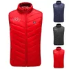 Débardeurs pour hommes Tops d'hiver pour femmes Gilet chauffant léger Veste chaude électrique imprimée Debout longue pluie Olive Light