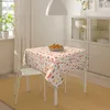Table Cloth Cupcake Tablecloth Cake Orange Table Cloth Polyester Waterproof Tablecloth for Kitchen Dining Room Square 60x60 Y240401