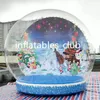 en gros de Noël gonflables décoration snow globe photo des gens à l'intérieur de la bulle claire dôme fond personnalisé image gonflable