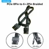 Original Corsair SF750 SF600 SF450 Typ 4 Modulär PSU 8PIN TILL PCIE 8PIN 6+2PIN VGA GPU KORT POWER CABLE SLEED NET 18AWG 60CM