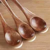 Coffee Scoops 6X Small Wooden Spoons & 2 Pcs Soup Ladle Long Handle Large Spoon Wood Scoop Kitchen Serving