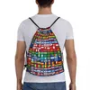 Custom Meer dan 90 vlaggen van de landen van de wereld Drawstring Bag Men Women Lichtgewicht Sport Gym Opslag Backpack Z8LU#