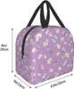 Daisy FRS Butterfly Purple Lunch Bag Travel Work Bento Cooler återanvändbar Tote Picknicklådor Isolerade Ctainer -väskor för kvinnor 80gn#