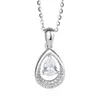 Chinese Brand Pure Silver Zircon Water Droplet Necklace for Women with Summer Temperament, Light Luxury Style, Niche Collarbone Chain, 2024 New Small and Fresh