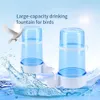 Bird Water Drinker Feacher Container Automatisk Birdcage Water Bottle Plastic Transparent Bird Drinking Fountain Dispenser Parrot