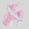 Women Swimodwear luksusowe pływanie bikini stringi kostiuuch kąpielowy z osłony designerski stanik trajes de bano mejr bandaż bandaż kąpiel srebrne bikini ubrania damskie