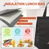 Летотермальная сумка с английскими буквами, портативная сумка для обеда, портативная сумка для обеда, студенческая сумка с рисом, термопорт для пикника на открытом воздухе, 060C #