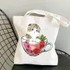 Harajuku Kawaii Y2k Anime Tote Bag Mignon Imprimé Sho Sac Pliable Boutique Sac Boutique Femme Designer Sacs À Main Shopper m1Q3 #