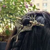 Viking Pennanular Brosch Replica Dead Head Skull Moth Hair Stick Hårtillbehör Vintage Pins Barrette 240315