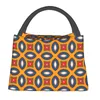 colorful African Ankara Pattern Thermal Insulated Lunch Bags Women Geometric Lunch Ctainer for Office Outdoor Meal Food Box X5Rk#