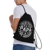 Papa L'Homme Le Mythe La Légende Fête des Pères Sacs à cordon Sac de sport Chaud léger L1gF #