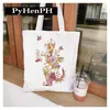 fr Cat Canvas Bag worka na ramiona Totebag Female Shop Torby Dziewczyna studenckie torby szkolny Y0va#