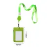 Kaartbadgehouder met lanyard karabijnhuis stijl pu lederen id lanyard naam tag multifunctionele kaarttas sleutelhanger kantoorbenodigdheden 04ei#