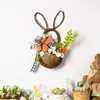 Decorative Flowers Flower Basket Rattan Ring (with Lights) Easter Decoration Pendant Family Porch Dress