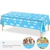 Table Cloth Blue Sky And White Clouds Tablecloth Picnic Cloths For Parties Buffet Plastic Decorations Tablecloths
