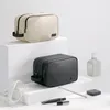 Storage Bags Wet Dry Separation Toiletry Bag Heavy Duty Waterproof Faux Leather Capacity