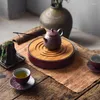 ティートレイルウは天然竹とセラミックテーブル手作りのサービングアクセサリー