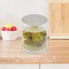 Storage Bottles Reliable Olives Jar Innovative Easy Use Plastic Hourglass Design Sealed Container