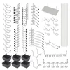 114st/140st Metal Pegboard Hooks Pegs Board Organizer Sortment Kit Peg Locks Garage Work Shop Storage Hanging Applications