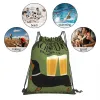 Dachshund Brewing Co Backpacks Multi-Functi Portable Storbing Torby Pakiet Sznurka Kieszonkowe torby sportowe torby do podróży 90LA#