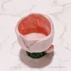 Bougeoirs 1pc créatif tasse en céramique avancé sens ami cadeau d'anniversaire maison chambre salon décor de bureau support en forme de tulipe