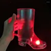 Verres à vin 16 oz en forme de chaussure LED tasses lumineuses de qualité alimentaire PP bière tasse à café boissons thé tasse d'eau pour les fournitures de bar de fête de festival