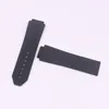 Uhrenarmbänder XIANERSHANG Luxus 25 mm spezielle konvexe Schnittstelle Uhrenarmbänder Gummiband Original Faltschließe Silikongürtel Zubehör
