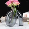 Vasi Portacandele in vetro geometrico creativo Portacandele Fiore trasparente Decorazione per la casa di nozze Centrotavola Portacandele