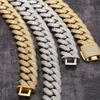 2021 Hurtowa szterling biżuteria 20 mm łańcuch kubańska 4 rzędy CZ Naszyjnik Mężczyzn Miami Link Hip Hop Bling Sier Jewelry