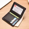 1PC新しいスーパースリムソフトウォレット垂直PUレザーミニクレジットカード財布カードホルダーメンズウォレット薄い短い肌の財布A3L7＃