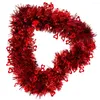 Dekorativa blommor Holiday Garland Valentine Wreaths för ytterdörrens valentins ornament tecknet