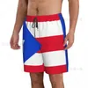 Shorts pour hommes Maillots de bain pour hommes Maillots de bain Drapeau de Porto Rico Maillots de bain Maillots de bain Sports de course Surffing