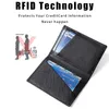 100% Cowhide RFID BIFOLD Mała karta portfel dla mężczyzn Ctrast Kolor Slim Cross Wzór oryginalny skórzany uchwyt na karty kredytowe mężczyzn x3t0#