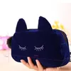 Portable Carto Cat Coin Trousse de toilette Étui de rangement Voyage Maquillage Flanelle Pochette Organisateur Sac cosmétique Cas pour femmes filles n6hn #