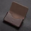 men Busin Card Case With Magnetic Buckle PU Leather Slim Pocket Name Card Holder Solid Color Credit Card Cover Wallet Durable V8vT#