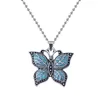 Pendant Necklaces Exquisite Enamel Metallic Butterfly Charm Necklace Symbolizes Freedom And Beauty