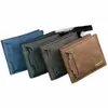 Les hommes insère des portefeuilles pliables photo Slim Spolds Busin Mey Credit Cards Cartes Holders Vintage Mey Sacs 51QH #