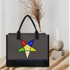 ハンドルポータブルトラベルハンドバッグOES SISTARS ORDER OF EASTENTS PRINT TREND LADIES SHOP BAG CANVAS TOTES FOR WOMEN BEACH BAGS P95N＃