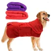 Dog Apparel Super Absorbent Cat And Bathrobe Quick-drying Fiber Bath Towel High-density Pet Supplies Costume Dogs Clothes