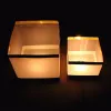 Brushes 10pcs/lot 10cm/15cm Square Water Floating Candle Lantern Waterproof Chinese Ing Paper Lanterns for Wedding Party Decoration