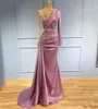 Light Purple Mermaid Evening Dresses Sheer V Neck Appliqued Beaded Long Sleeve Formal Prom Party Second Reception Special Occasion5465648