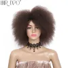 Parrucche parrucche afro sintetiche da 6 pollici per donne nere Yaki capelli lisci corti soffici parrucca cosplay senza colla capelli Expo City