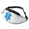 Sacs de taille Star of Life Heartbeat Fanny Pack Femmes Hommes Personnalisé Paramedic Emt Sac à bandoulière pour voyage randonnée téléphone pochette d'argent