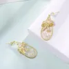 Dangle Earrings 2024 Pearl Big Dangler Jewelry Vintage Style Gold Metal Women Designerブランドハンギングイヤーリング