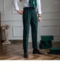 Costume en velours côtelé pour homme, pantalon automne-hiver, robe décontractée britannique, taille haute, pantalon de bureau, seul Hombre, sur mesure