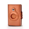 Portafoglio RFID Airtag Porta carte in fibra di carbonio Porta carte Uomo Donna Portafogli Borsa piccola Borsa Air Tag Custodia per Apple AirTags Tracker U19h #