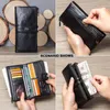 Kontaktens äkta läderplånböcker för män LG Casual Bifold Men Clutch Wallet Card Holder Coin Purse Mey Clip Women's Plånböcker X2RZ#