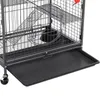 Porte-chats 37 "Cage à furet roulant 4 niveaux petits animaux clapier animal de compagnie avec bol bouteille d'eau pour écureuils Chinchilla Rat